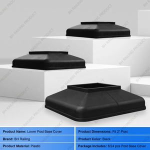 Cubiertas de Plástico PP para Base de Poste de Cerca, 2 Piezas, Cubierta Inferior de 2 Pulgadas, Ecológicas, Fáciles de Montar, Modelado 3D - Product Image 5