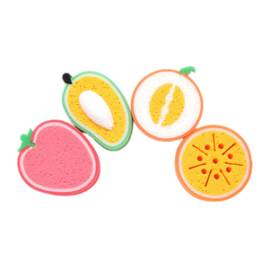 Sunshine cucina resistente materiale schiumogeno poliestere piatto di frutta modellato spugna di lavaggio a 500% 250% assorbimento d'acqua tamponi abrasivi - Product Image 2