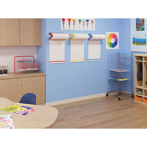 JH-Mech Artwork <strong>Tabletop</strong> <strong>Storage</strong> for Kids Desktop Powder Coated Metal With 15 Removable Shelves Drying Rack Painting - Product Image 2