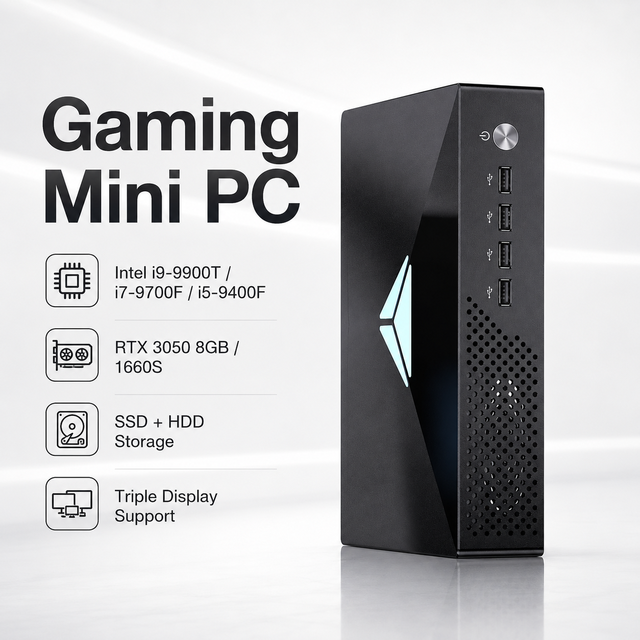 Wholesale Mini Pc Desktop Computer Barebones Intel Core I9 RTX3050 8G DDR4 3 Display Output Mini GAMING PC Business Office