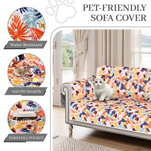 <span class=keywords><strong>Funda</strong></span> de Sofá de <span class=keywords><strong>3</strong></span> <span class=keywords><strong>Plazas</strong></span> de Poliéster Personalizable, Extraíble, Lavable, Antideslizante, con Diseño Floral, para Sala de Estar - Product Image 6