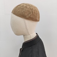 CCY Nuevas Gorras de Oración Islámicas de Malla de Color Sólido para Hombre, Gorros de Oración Tejidos con Orificios, Gorra Kufi Topi Musulmana de Ganchillo