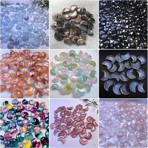 Vente en gros <span class=keywords><strong>de</strong></span> pierres précieuses en cristal <span class=keywords><strong>de</strong></span> haute qualité, mini <span class=keywords><strong>lune</strong></span> <span class=keywords><strong>de</strong></span> mer, aigue-marine, fluorite pour <span class=keywords><strong>la</strong></span> fabrication <span class=keywords><strong>de</strong></span> bijoux en pendentif et en bracelet DIY - Product Image 4