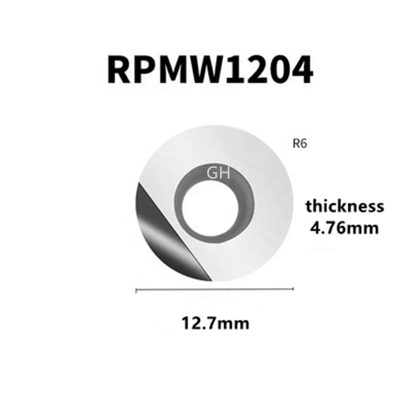 Cnc Diamond R5 R6 Ronde Insert RPMW10T3 Rpmw Pcd Frezen Insert Voor Aluminium