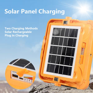 中国メーカー充電式屋外ソーラーLEDフラッドライト100W IP66 3000Kクールホワイトプロジェクターライトランドスケープキャンプ用 - Product Image 5