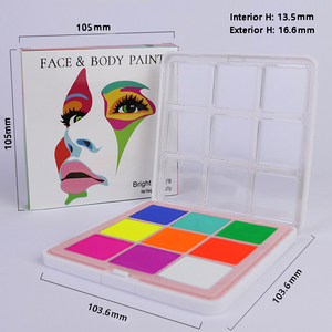 Delineador de agua activado por agua maquillaje cosmético delineador <span class=keywords><strong>paleta</strong></span> 9 UV color neón cara pintura corporal <span class=keywords><strong>paleta</strong></span> resplandor en la oscuridad - Product Image 5