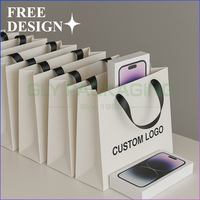 Sacs de courses en papier personnalisés en gros avec poignée pour l'emballage des Apple iPhone 17 Pro Max, sacs pour le commerce de détail de vêtements et de téléphonie mobile
