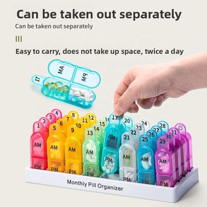 Wholesale Hot Selling Portable Medicine <b>Box</b> PP Child-Resistant <b>Waterproof</b> Pill Set Sealed Small Carry-On <b>Storage</b> Case - Product Image 4