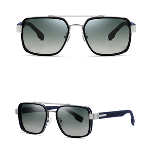 Gafas de <span class=keywords><strong>Sol</strong></span> de lujo Hombres 2025 Marco de metal polarizado premium-Anti <span class=keywords><strong>radiación</strong></span> y cuadrado grande - Product Image 1
