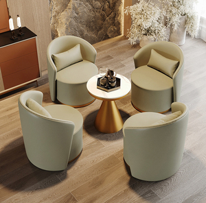 Sedia singola in tessuto di flanella antirughe <span class=keywords><strong>per</strong></span> adulti <span class=keywords><strong>per</strong></span> il tempo libero sgabello di bellezza Set di mobili con materiale di riempimento in <span class=keywords><strong>spugna</strong></span> - Product Image 2