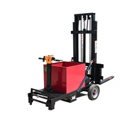 Chariot élévateur électrique hydraulique compact 800 kg sans chariot, moteur 1200 W, mât bi-étages pour manutention en entrepôt, commerce de détail et restauration
