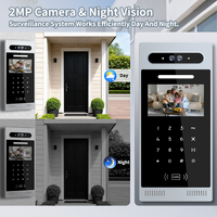 Interphone bidirectionnel pour immeuble d'appartements, sonnette vidéo, système d'interphone vidéo Tuya, déverrouillage à distance par application, vision nocturne, RFID, POE