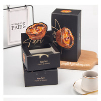 Boîte en papier personnalisée pour l'emballage de tartes aux fruits, aux œufs et au beurre, résistante à la graisse