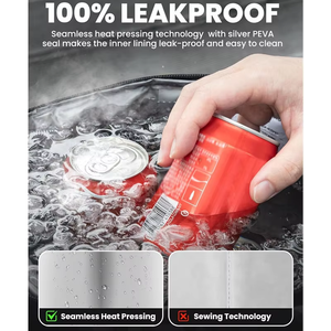 Özelleştirilmiş 100% sızdırmaz katlanabilir yumuşak soğutucu çanta 33 kutular siyah renk bira depolama 30L kapasiteli lüks Oxford malzeme - Product Image 4