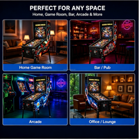 Borne d'arcade de flipper numérique multi-jeux 1300+ jeux, 4K, 3 écrans, thème Guerre spatiale, haute qualité, à monnayeur, machine de flipper virtuel