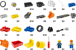 Juego de bloques de construcción de gran tamaño con tema de Ingeniería de Ciencia y Tecnología de 160 piezas al por mayor, juguete educativo de creatividad para niños - Product Image 6