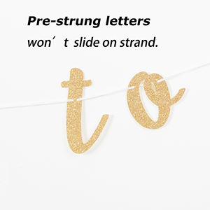 Gras pré-enfilé or paillettes 16e anniversaire fête bannière joyeux anniversaire garçons et filles décorations pour les occasions de mariée - Product Image 3