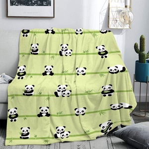Couverture <span class=keywords><strong>panda</strong></span> personnalisée couverture en flanelle pour enfants adolescents adultes couverture douce chaude et légère pour canapé-lit voyage cadeaux pour amoureux des pandas - Product Image 1