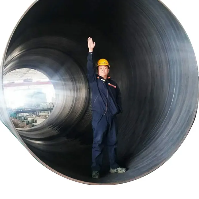 SSAW 40 API 5l 3lpp aço revestido espiral tubo soldado Pilhas Grande Diâmetro Carbono Ms Soldada Steel Pipe para Água Óleo