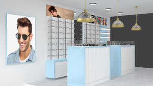 Offre Spéciale personnalisé magasin de lunettes en bois luminaires vitrine de Design d'intérieur vitrine pour magasin d'optique en vente - Product Image 4