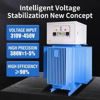 Régulateur de tension à induction triphasé CA 310V/380V/450V, stabilisateur immergé dans l'huile, cuivre SVC 100 KVA 50/60Hz numérique