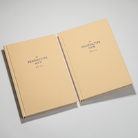 Carnet de notes de qualité supérieure avec couverture rigide en tissu lin, impression offset et bords pulvérisés - Nouveau procédé d'impression