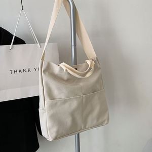 Sacs fourre-tout en toile de coton personnalisés, résistants, réutilisables, blancs et noirs, avec logo imprimé, poignées en coton, pour femmes - Product Image 4