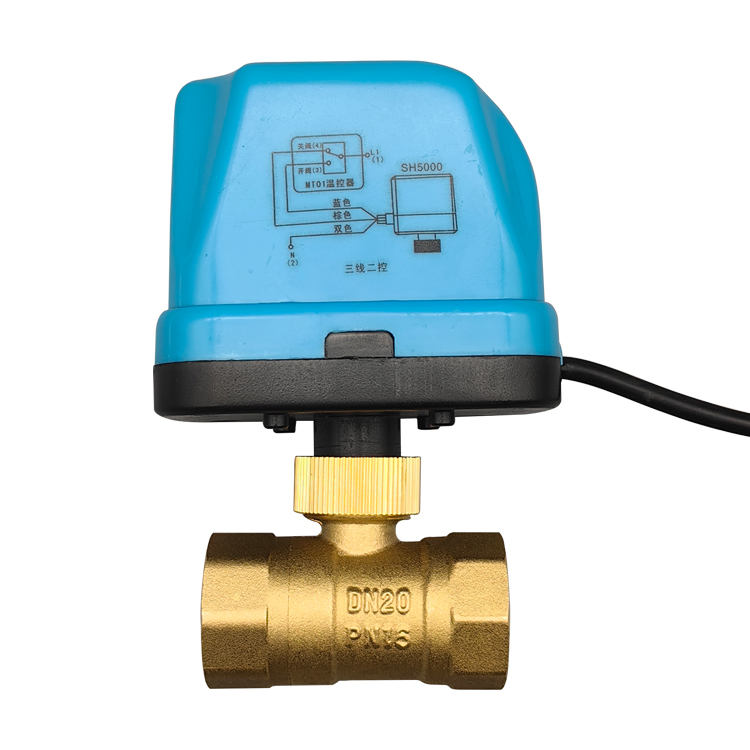 Моторизованный латунный шаровой клапан DC12V DC24V, электрический шаровой клапан управления AC220V для центральной системы кондиционирования воздуха
