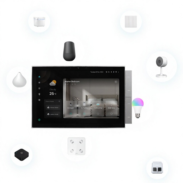 Tuya Intelligent Central Control Screen Smart Home Control System 3-7MP Camera Two Zigbee Gateways 10 Inch Panel Supporting