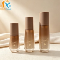Contenants cosmétiques en acrylique rechargeables de 30 ml, 50 ml, 100 ml, imprimés à l'écran, flacons de voyage pour soins de la peau, distributeurs de lotion avec pompe sans air
