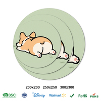 Tapis de Souris Rond en Caoutchouc de 3mm pour Bureau à Domicile, Sublimation par Transfert Thermique, Logo Anime, Prix Usine, En Stock