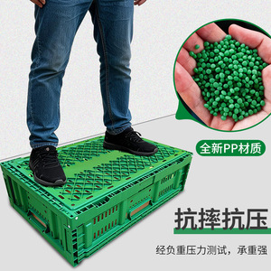 Caja Plegable de Plástico Verde 600x400x226mm, Grado Alimenticio, Transpirable, para Transporte Logístico de Frutas y Verduras - Product Image 3