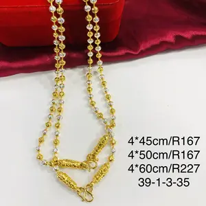 Xuping dubai disegni di gioielli in oro collana in oro a catena 24 carati per donna, dubai nuovo design di catene d'oro