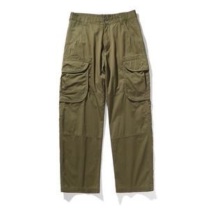 Pantalon cargo décontracté pour homme TKAN123D, coupe droite, en tissu peigné respirant, anti-plis, taille mi-haute, coupe ample, extensible, multi-poches - Product Image 2
