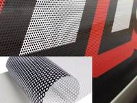 Vinyle micro-perforé auto-adhésif écologique à vision unilatérale pour matériau graphique personnalisé imprimé pour fenêtres de bureau