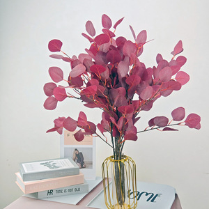 ใบยูคาลิปตัสประดิษฐ์ ดอกไม้พลาสติกผ้าไหมจำลองคุณภาพสูง สำหรับตกแต่งงานแต่งงานในร่ม L-0003 - Product Image 3