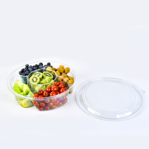5 Comparti di Conservazione degli Alimenti Vassoio di catering usa e getta per animali domestici in plastica trasparente di - Product Image 5