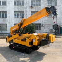 Grue araignée hydraulique sur chenilles de 8 tonnes avec stabilisateurs télescopiques, mini-grue mobile certifiée CE, directement du fabricant