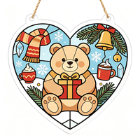 Pendentif mural en acrylique en forme de cœur pour l'aventure, décoration artistique féerique pour mariage, Noël, décoration tendance