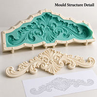 Moule de décoration de porte en résine Tietuo + noyau en silicone PU C296-G5, détail de relief fin, spécialiste des moules en PU