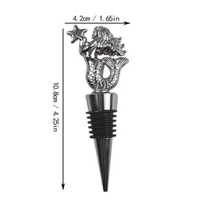 Mermaid Ocean Series Bottle Stopper Metal Vacuum Preservative Wine Stoppers Household Use - Product Image 3