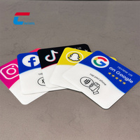 Plaque de revue en plexiglas NTAG213 pour cartes Google NFC en acrylique, impression personnalisée en espagnol/français/allemand