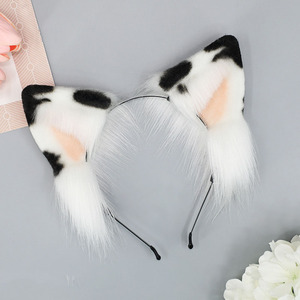 Bonitos conjuntos de cola y Diadema de gato esponjoso, conjuntos de animales Cosplay para gatos - Product Image 4