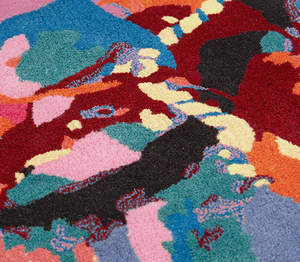 Tapis en laine tufté à la main Drapelt, tapis de luxe multicolore vibrant fait main avec un design artistique moderne, tapis en laine - Product Image 3