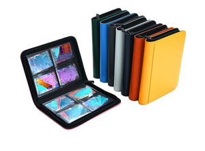 Classeur de cartes à feuilles mobiles personnalisé pour jeux de société TCG, pages intérieures remplaçables haute transparence, en cuir PU imperméable - Product Image 3