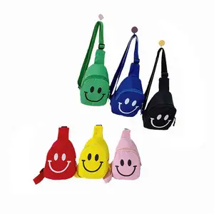 ابتسامة نمط تصميم رياض الأطفال الاطفال محفظة حقيبة ساعي البسيطة حقيبة مقصية للأطفال