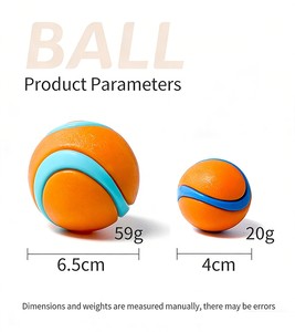 Palla Giocattolo per Cani Bicolore Sonora, Altamente Elastica, Interattiva, Galleggiante, per Masticatori, Antistress e Addestramento - Product Image 6