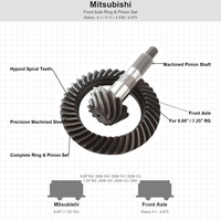 HF pour Mitsubishi 4x4, blocage de différentiel pneumatique d'essieu avant, rapport 4.1, 4.11, 4.636, 4.875, tout-terrain 4x4