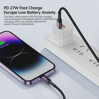 Câble USB-C vers Lightning Toocki en promotion, charge rapide PD27W, synchronisation de données 480 Mbps, conception tressée pour la série iPhone