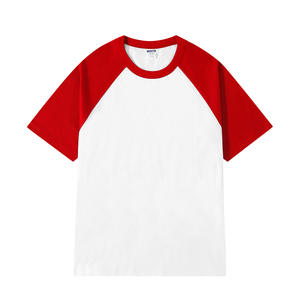 Camiseta de Béisbol de Algodón <span class=keywords><strong>para</strong></span> Hombre con Logotipo Personalizado, Bordado, Estampado en Caliente, Manga Corta, Cuello Redondo, Estilo Casual, Raglán - Product Image 1